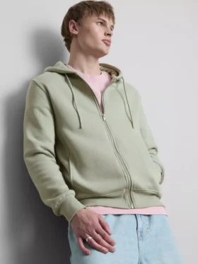 Essential hoodie met doorlopende rits