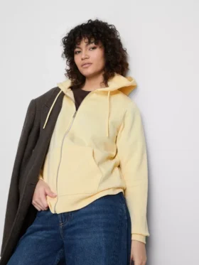 Essential hoodie met doorlopende rits
