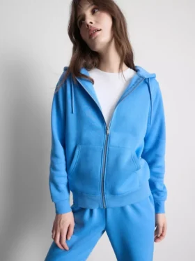 Essential hoodie met doorlopende rits