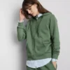 Essential hoodie met doorlopende rits