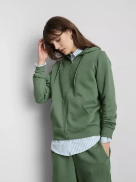 Essential hoodie met doorlopende rits