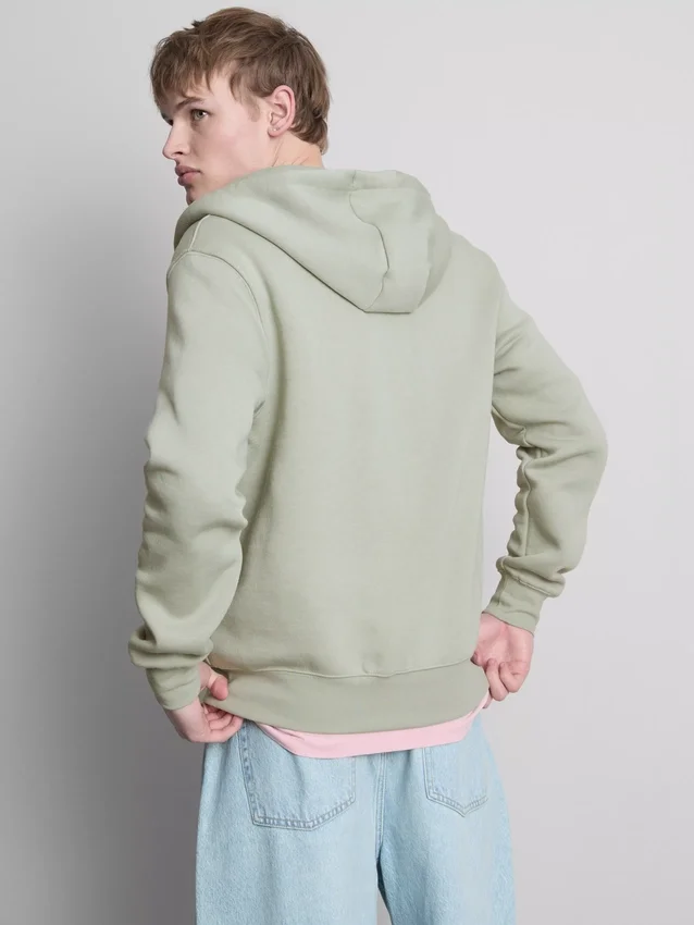 Essential hoodie met doorlopende rits