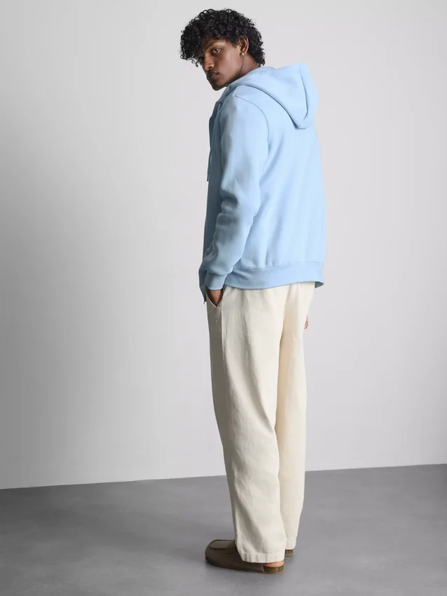 Essential hoodie met doorlopende rits