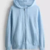 Essential hoodie met doorlopende rits