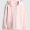 Essential hoodie met doorlopende rits