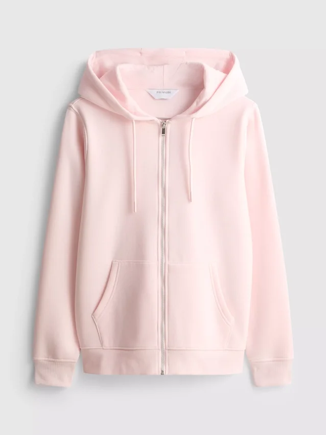Essential hoodie met doorlopende rits