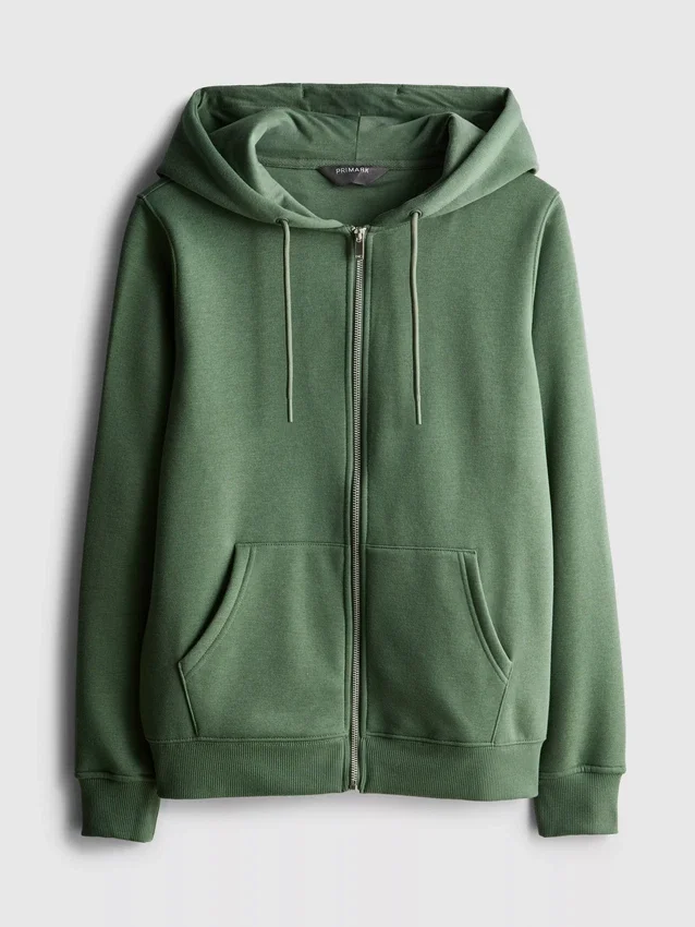 Essential hoodie met doorlopende rits