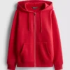 Essential hoodie met doorlopende rits