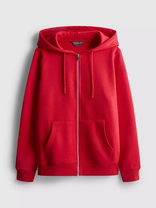 Essential hoodie met doorlopende rits