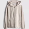 Essential hoodie met doorlopende rits
