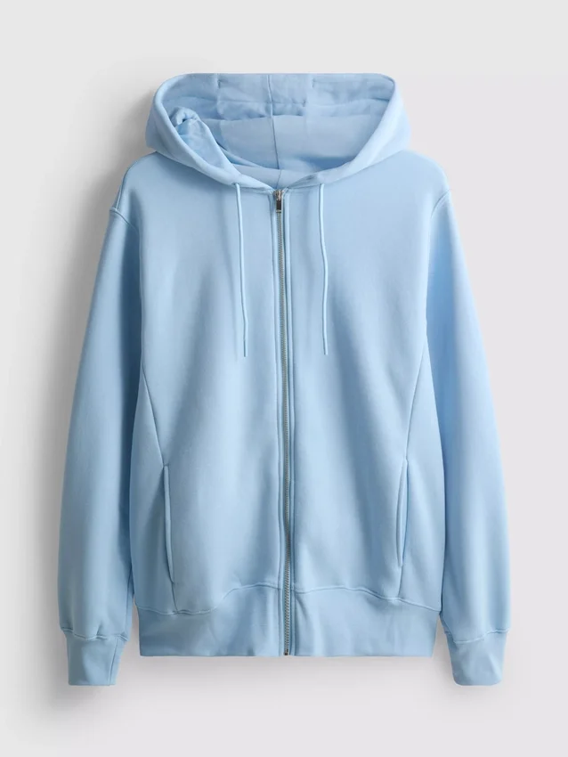 Essential hoodie met doorlopende rits