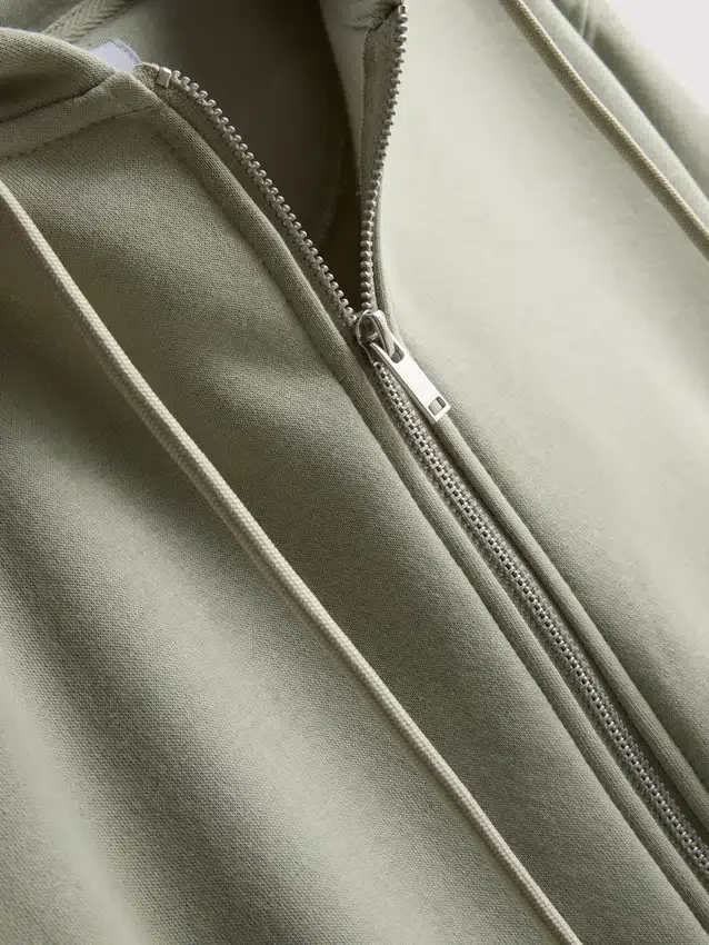 Essential hoodie met doorlopende rits