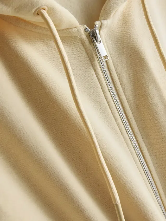 Essential hoodie met doorlopende rits