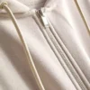 Essential hoodie met doorlopende rits