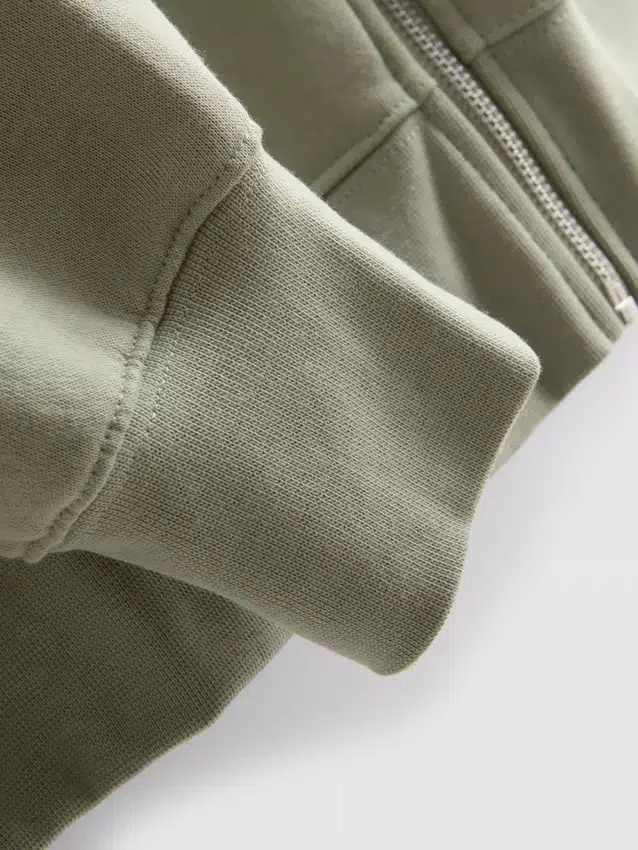 Essential hoodie met doorlopende rits