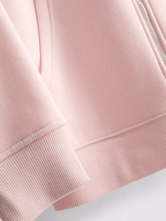 Essential hoodie met doorlopende rits