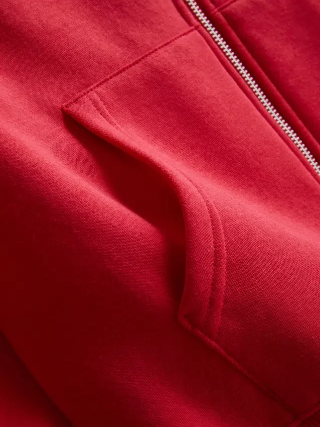 Essential hoodie met doorlopende rits