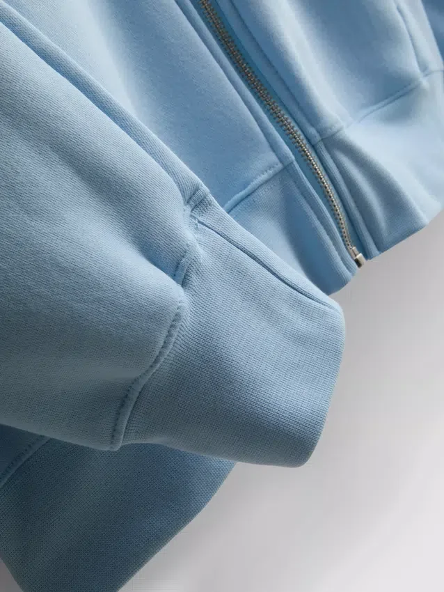 Essential hoodie met doorlopende rits