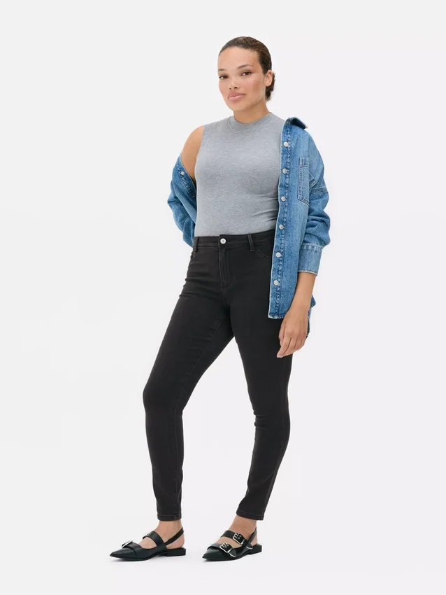 Essential skinny jeans met middelhoge taille | regular
