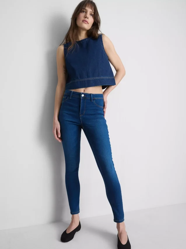 Essential skinny jeans met middelhoge taille | regular
