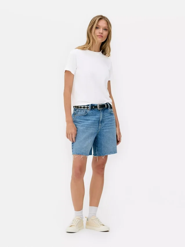 Essentieel T-shirt met korte mouwen en ronde hals