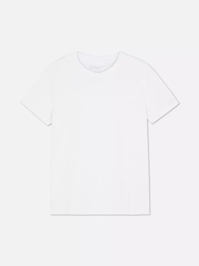 Essentieel T-shirt met korte mouwen en ronde hals