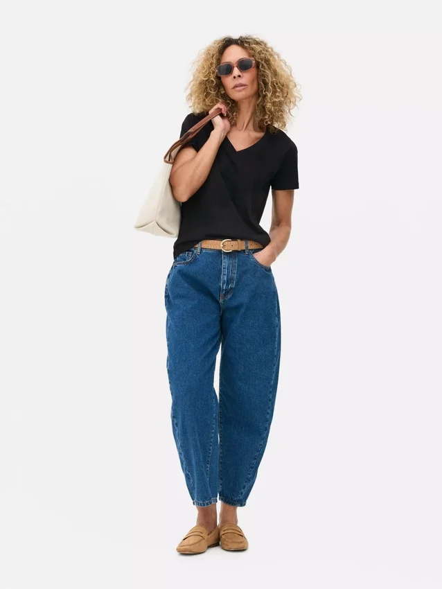 Essentieel T-shirt met V-hals