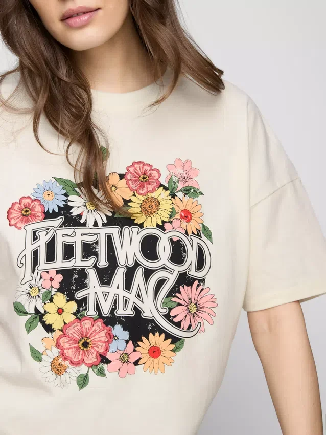 Fleetwood Mac relaxed katoenen T-shirt met print