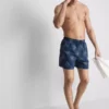 Geborduurde zwemshort met zonmotief