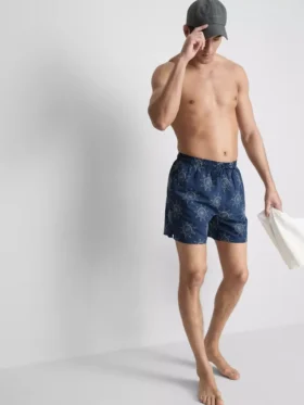 Geborduurde zwemshort met zonmotief