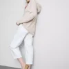 Gebreide hoodie met trekkoord