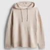 Gebreide hoodie met trekkoord