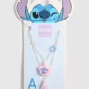 Gelaagde ketting met initiaalhanger van Disney's Stitch
