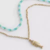 Gelaagde kralenketting in de vorm van een vis