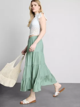 Gelaagde maxi-rok