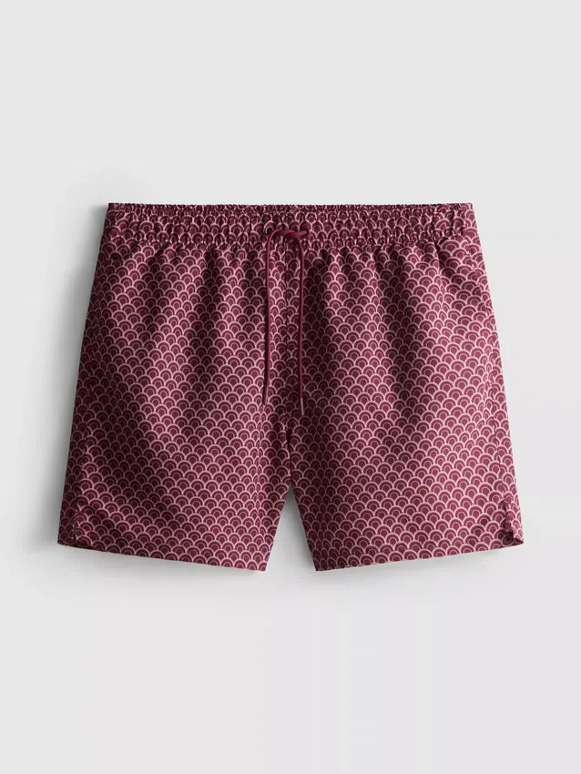 Geometrische zwemshort met trekkoord