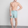 Geometrische zwemshort met waaierpatroon