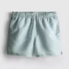 Geometrische zwemshort met waaierpatroon