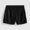 Gepleateerde short van linnenmix