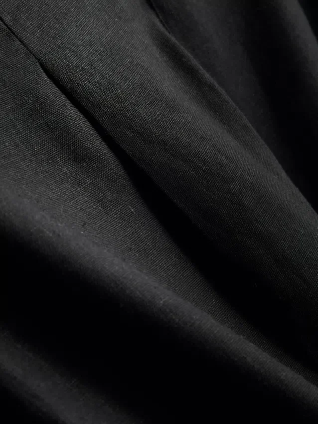 Gepleateerde short van linnenmix