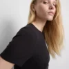 Geribde bodycon mini-T-shirtjurk