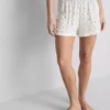 Geribde jersey pyjama shorts