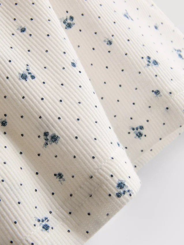 Geribde jersey pyjama shorts