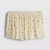Geribde pyjama-short met bloemenprint