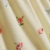 Geribde pyjama-short met bloemenprint
