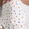 Geribde pyjama-short met vlinderprint