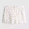 Geribde pyjama-short met vlinderprint