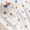 Geribde pyjama-short met vlinderprint