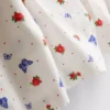Geribde pyjama-short met vlinderprint