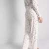 Geribde pyjamabroek met vlinderprint